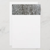 Sneeuwbedekte takken winter Abstract Briefpapier (Voorkant / Achterkant)