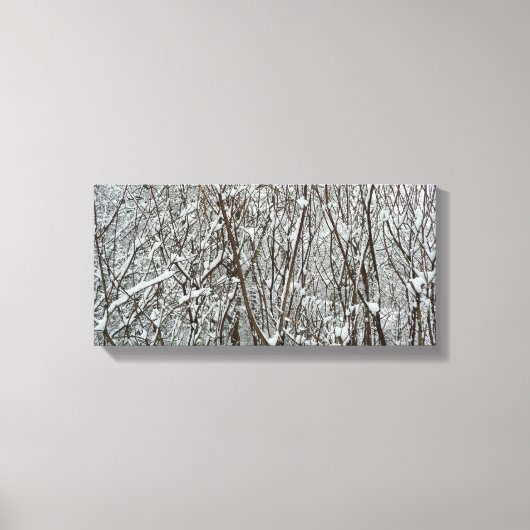 Sneeuwbedekte takken winter Abstract Canvas Afdruk (Voorkant)