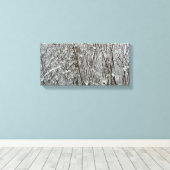 Sneeuwbedekte takken winter Abstract Canvas Afdruk (Insitu (Houten vloer))