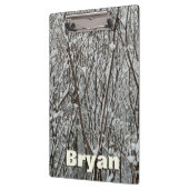 Sneeuwbedekte takken winter Abstract Klembord (Links)