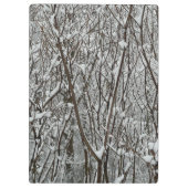 Sneeuwbedekte takken winter Abstract Klembord (Achterkant)