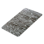 Sneeuwbedekte takken winter Abstract Magneet (Linkerzijde)