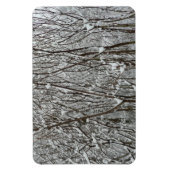 Sneeuwbedekte takken winter Abstract Magneet (Verticaal)