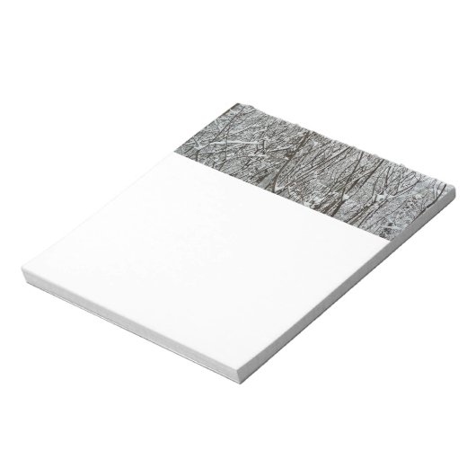 Sneeuwbedekte takken winter Abstract Notitieblok (Linkerzijde)