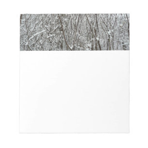 Sneeuwbedekte takken winter Abstract Notitieblok
