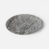 Sneeuwbedekte takken winter Abstract Papieren Bordje (Gekanteld)