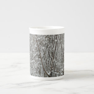 Sneeuwbedekte takken winter Abstract Porselein Kop
