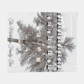 sneeuwbedekte winterfoto's van gevectoriseerde fam fleece deken (Voorkant (Horizontaal))