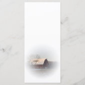 Sneeuwbedekte winterprogramma voor het huwelijk tu programmakaart (Voorkant)