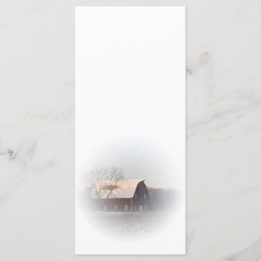 Sneeuwbedekte winterprogramma voor het huwelijk tu programmakaart (Voorkant)