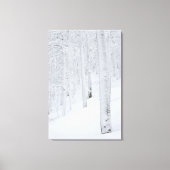 Sneeuwbedekte winterwonderland canvas afdruk (Voorkant)