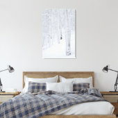 Sneeuwbedekte winterwonderland canvas afdruk (Insitu (Slaapkamer))