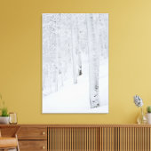 Sneeuwbedekte winterwonderland canvas afdruk (Insitu (Woonkamer))