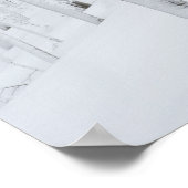 Sneeuwbedekte winterwonderland poster (Hoek)