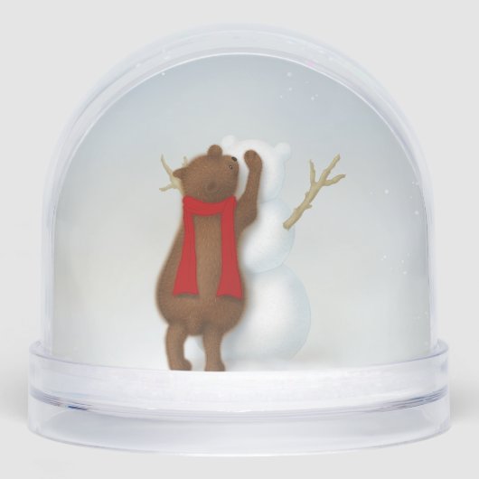 Sneeuwbeer Schattige Baby Beer Winter Sneeuwbol (Voorkant)