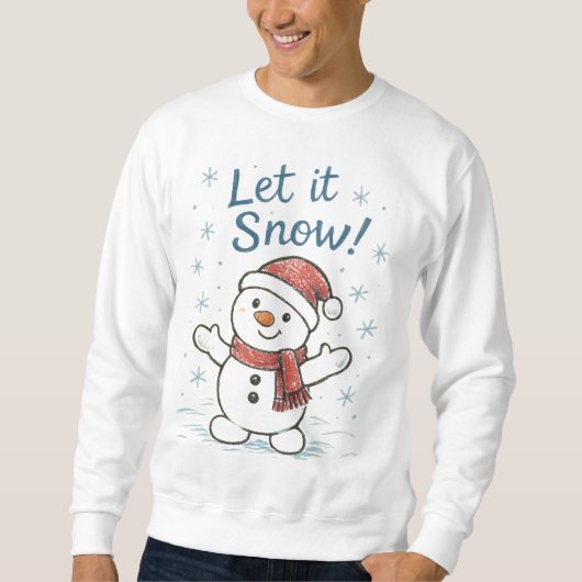 Sneeuwbeer Sneeuwman in Kerstman Hoed Trui (Voorkant)