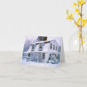 Sneeuwbekleed Katoen notiecard Kaart (Gele Bloem)