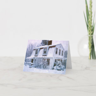 Sneeuwbekleed Katoen notiecard Kaart