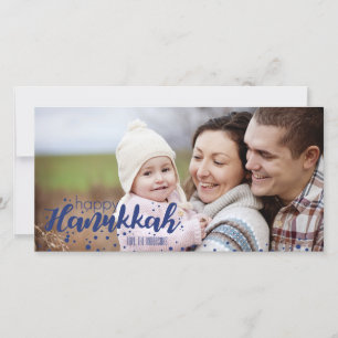 Sneeuwbellen Fijne Chanukka Fotokaart Feestdagenkaart
