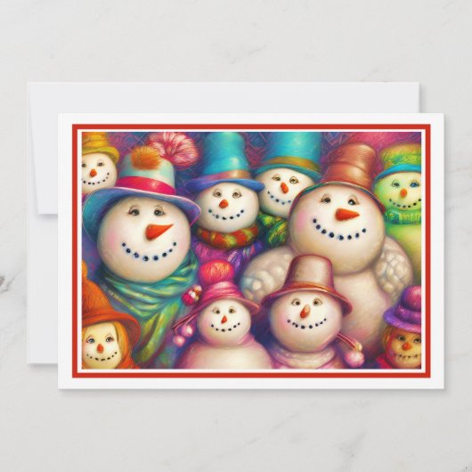Sneeuwbende budget Kerstmis Feestdagenkaart (Voorkant)