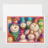 Sneeuwbende budget Kerstmis Feestdagenkaart (Voorkant / Achterkant)