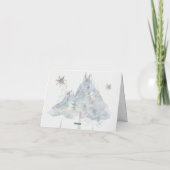 Sneeuwberg Groene Baby Shower Bedankkaart (Achterkant)