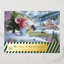 sneeuwberg rode muis postkaart F