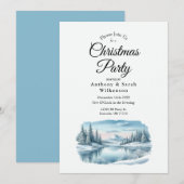 Sneeuwberg Wintermeer Kerstfeest Partij Kaart (Voorkant / Achterkant)