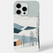 Sneeuwbergen Abstracte Art Phone Case (Achterkant)