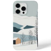 Sneeuwbergen Abstracte Art Phone Case