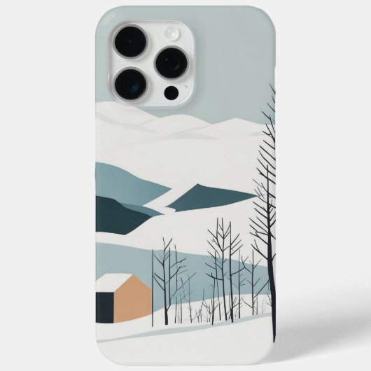 Sneeuwbergen Abstracte Art Phone Case (Achterkant)