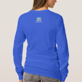 Sneeuwbergen Blauw T-shirt met lange mouwen (Achterkant)