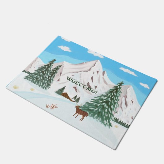 Sneeuwbergen Deurmat (Schuin)