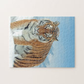 Sneeuwbergen Dierfoto Tiger Winter Legpuzzel (Horizontaal)