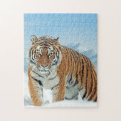 Sneeuwbergen Dierfoto Tiger Winter Legpuzzel (Verticaal)
