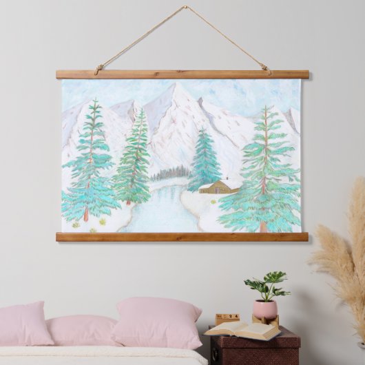 Sneeuwbergen Hangend Wandkleed (Slaapkamer)