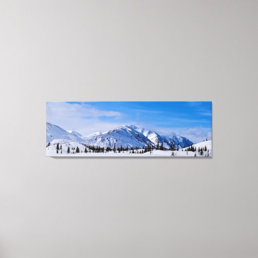 Sneeuwbergen in Alaska Canvas Afdruk (Voorkant)