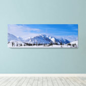 Sneeuwbergen in Alaska Canvas Afdruk (Insitu (Houten vloer))