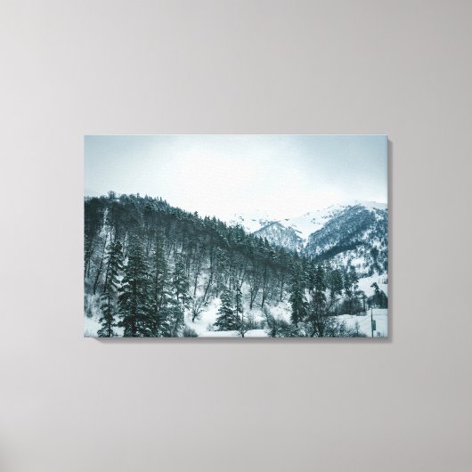 Sneeuwbergen in Georgië Canvas Afdruk (Voorkant)
