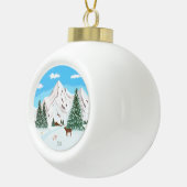 Sneeuwbergen keramische kerstversiering keramische bal ornament (Rechts)