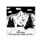 Sneeuwbergen Rubberstempel (Afrduk)