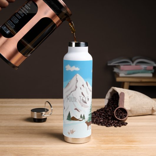 Sneeuwbergen Thor Geïsoleerde Fles (Koffie)
