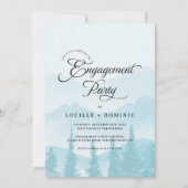 Sneeuwbergen Winter Engagement Party Kaart (Voorkant)