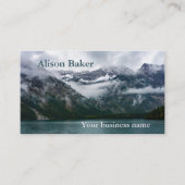 Sneeuwberggebieden in de mist bij het Plansee-meer Visitekaartje (Voorkant)