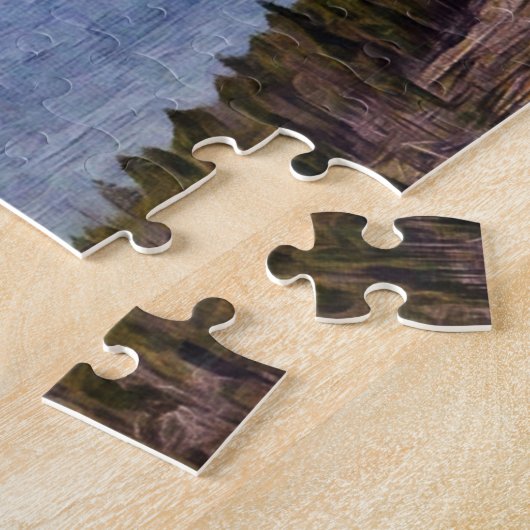 Sneeuwbergmeer Scene Giant Puzzle Legpuzzel (Zijkant)