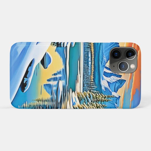 sneeuwbergreflectie Case-Mate iPhone case (Achterkant (horizontaal))