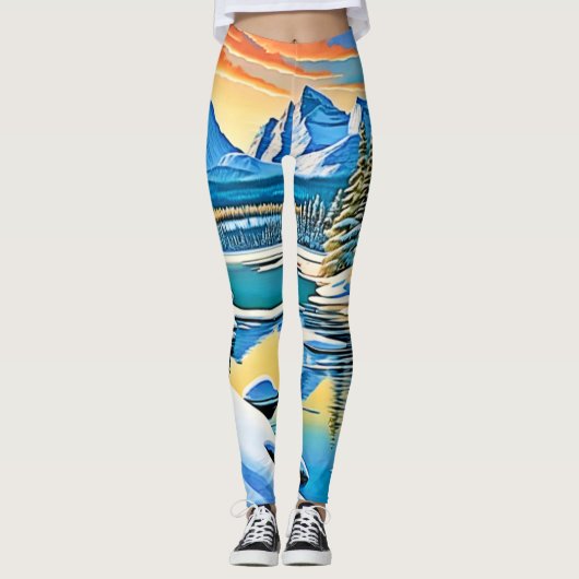 sneeuwbergreflectie leggings (Voorkant)