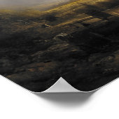 Sneeuwbergschilderij op het meer -  kunst poster (Hoek)