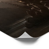 Sneeuwbergschilderij op het meer - landschapskunst poster (Hoek)