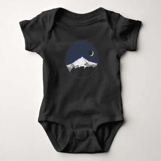 Sneeuwbergtop 's nachts romper (Voorkant)